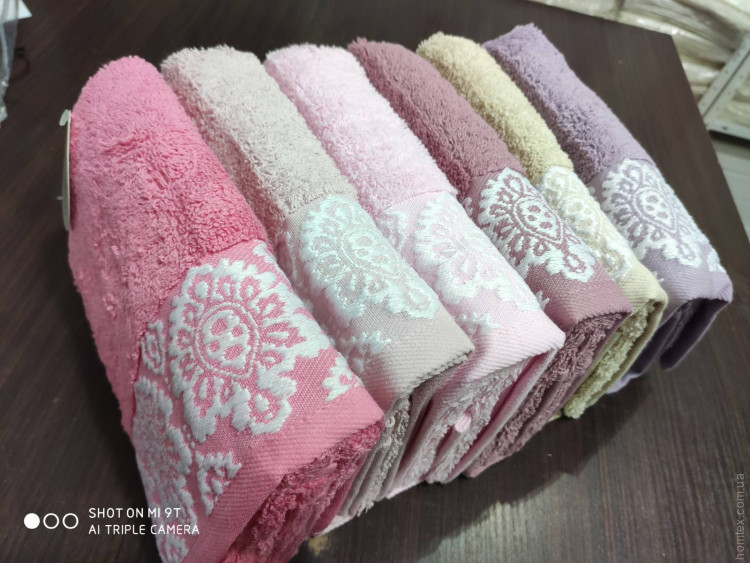 Набор махровых полотенец Sweet dreams Yelpaze из 6 шт. 70x140 см