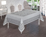 Скатерть Masali Jumbo Gunes жаккардовая 160x220 см серая