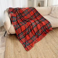 Плед Флісовий Love you Класична клітина 150х200 см