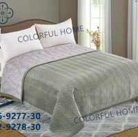Покривало велюрове Colorful Home Зигзаг 200х230 см м'ятне