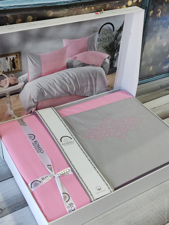 Постільна білизна Romeo Home з вишивкою, модель 2, євро