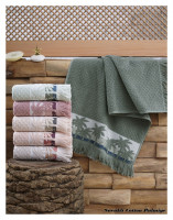 Набор махровых полотенец Sikel VIP Cotton Palmie из 6 шт. 70х140 см