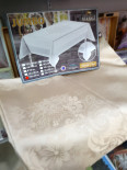 Жаккардовая непромокаемая скатерть Masali Eliza 160x220 см бежевая