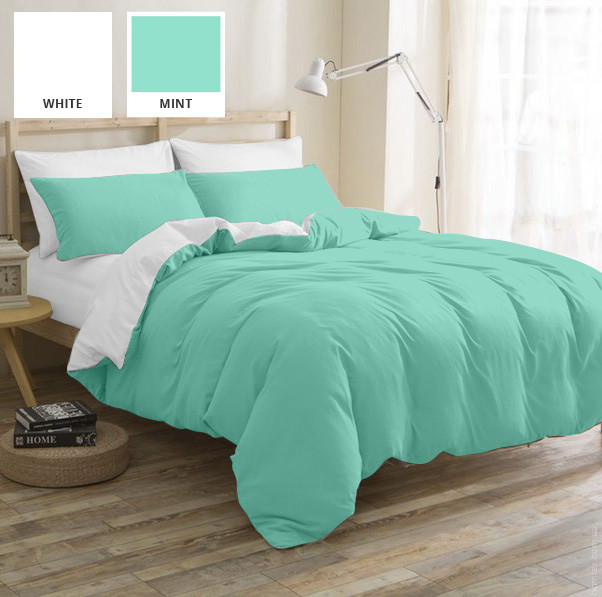 Пододеяльник Mirson White-mint (11-2107+11-2208) бязь детский 110x140 см