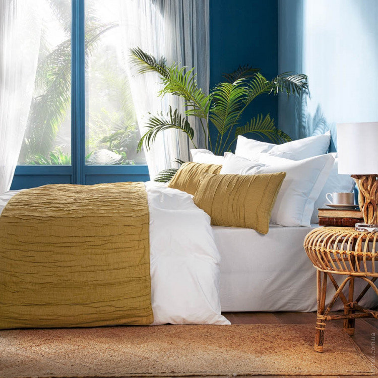 Покрывало раннер с наволочками Penelope - Alice mustard горчичное 70х250 см + 35х55 см (2 шт.) Покрывало раннер с наволочками Penelope - Alice mustard горчичное 70х250 см + 35х55 см (2 шт.)