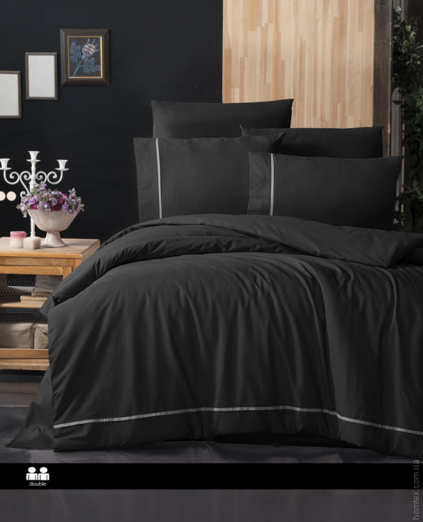Постельное белье First Choice De Luxe Alisa black евро