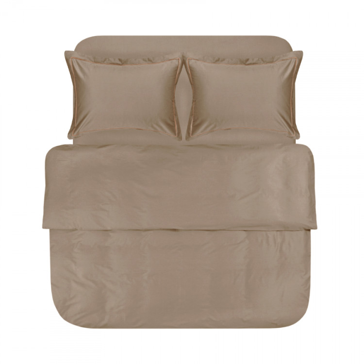 Постільна білизна Lotus Home сатин Dakota Modern кава євро