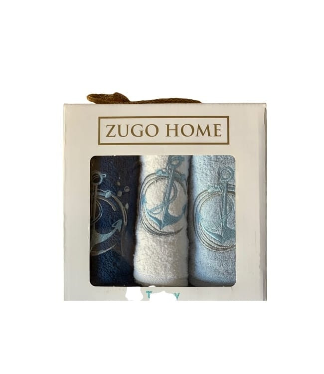 Набор кухонных полотенец Zugo Home Sea Anchor V1 30x50 см. 3 шт