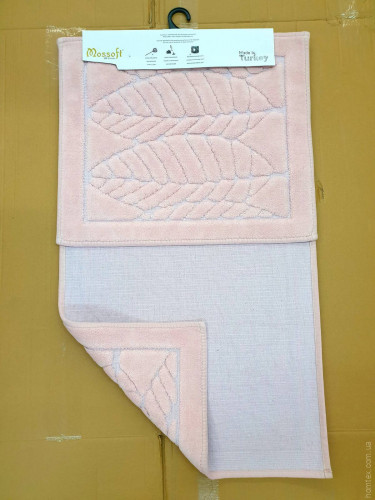 Набор ковриков для ванной MOSSOFT Cottoni 60x100 см + 50x60 см розовый V2