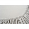 Простынь на резинке Othello Flex серый 160х200+40 см 