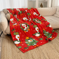 Плед Флісовий Love you Новорічні гусята 150х200 см