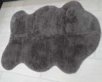 Мягкий пушистый фигурный коврик Armada 100x140 см антрацит
