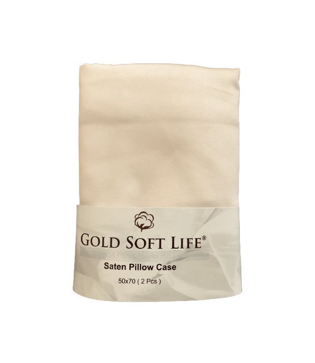 Набор наволочек Gold Soft Life сатин Basic 50x70 см 2 шт. кремовый