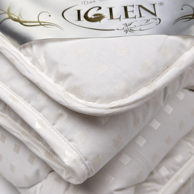Ковдра IGLEN 100% вовна в тіку демісезонна 200х220 см.