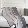 Плед La Modno Monogram Anthracite-Beige 150x200 см