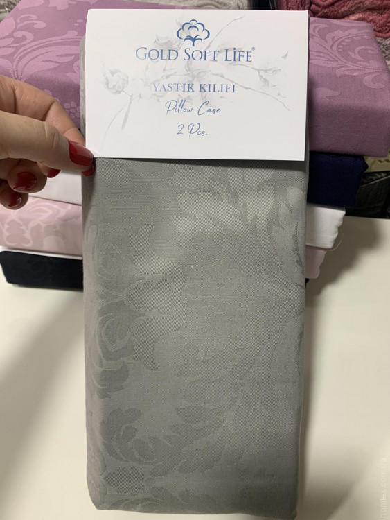 Набір сатинових наволочок Gold Soft Life 50х70 см з 2-х штук, модель 1