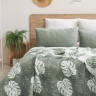 Покривало муслінове Saheser Forest Green 240x260 см з наволочками