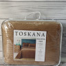 Покривало велюрове Toskana 240x260 см з наволочками світло-коричневе