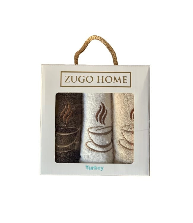 Набор кухонных полотенец Zugo Home Кружка кофе V1 30x50 см. 3 шт