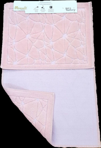 Набор ковриков для ванной MOSSOFT Cottoni 60x100 см + 50x60 см розовый V4