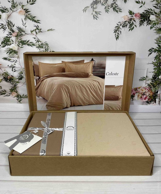 Постільна білизна Romeo Home поплін+жакард Celeste євро