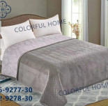 Покрывало велюровое Colorful Home Зигзаг 200х230 см серо-оливковое