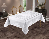 Скатертина Masali жаккардова 160х220 см модель 503 біла
