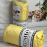 Простирадло сатинове Romeo Home 180x200+30 см з наволочками жовте