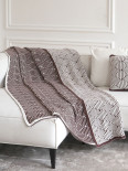 Плед La Modno Monogram Brown-Ecru 150x200 см