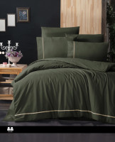 Постельное белье First Choice De Luxe Alisa dark green евро