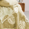 Покривало муслінове Saheser Forest Yellow 240x260 см з наволочками