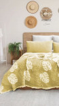 Покрывало муслиновое Saheser Forest Yellow 240x260 см с наволочками