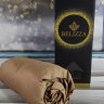 Простирадло на резинці Belizza темно бежева 160х200см + 2 наволочки 50х70 см
