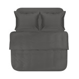 Постельное белье Lotus Home сатин Dakota Modern антрацит полуторный