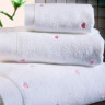 Набор махровых полотенец из 3 шт. 30х50 см. + 50х90 см.+ 75х150 см. Soft cotton Love Pembe