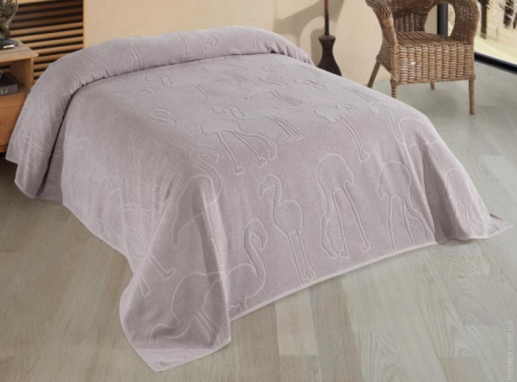 Простирадло махрове Uniko crown home 220x240 см Фламінго пудрове