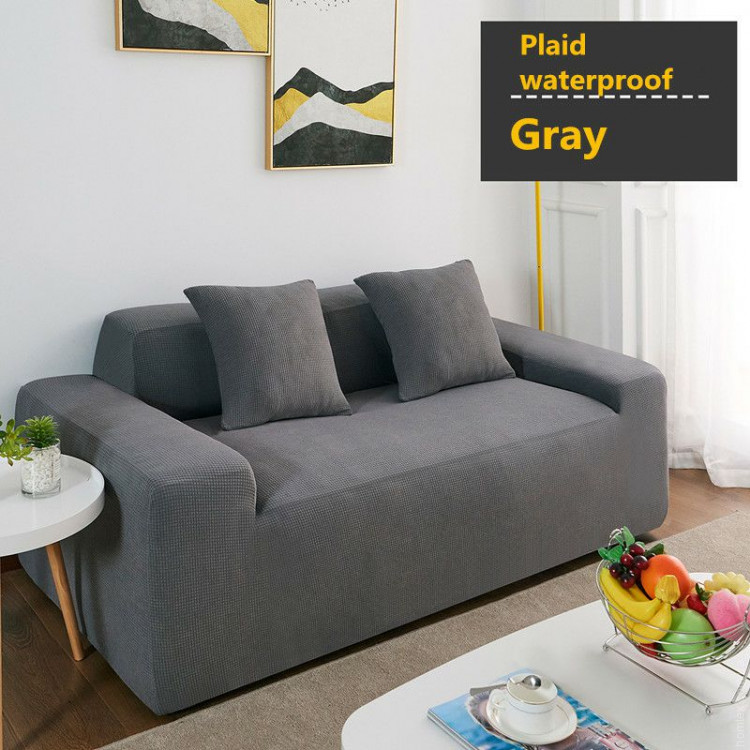 Чехол на двухместный диван HomyTex трикотаж-жатка Серый Чехол на двухместный диван HomyTex трикотаж-жатка Серый