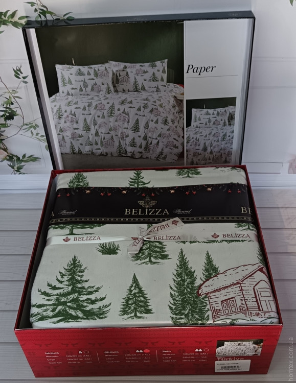 Постільна білизна Belizza Фланель Paper євро