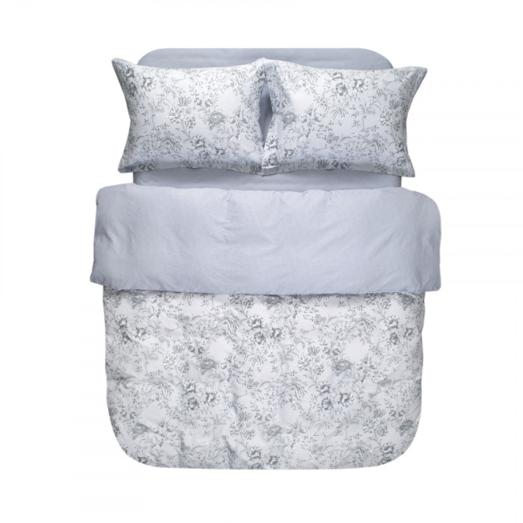 Постільна білизна Lotus Home сатин Wesiya сірий сімейний Постільна білизна Lotus Home сатин Wesiya сірий сімейний