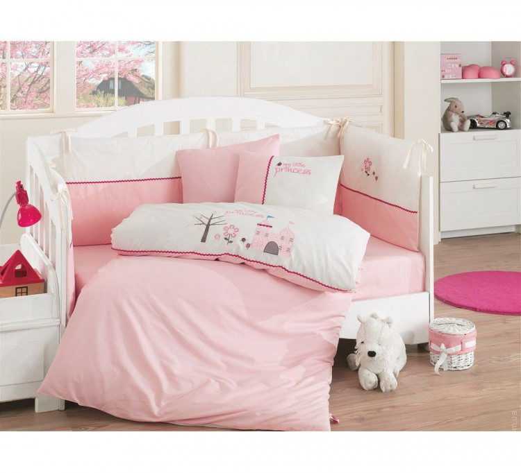 Набор Cotton Box Princess pembe с защитой и одеялом в кроватку для новорожденных
