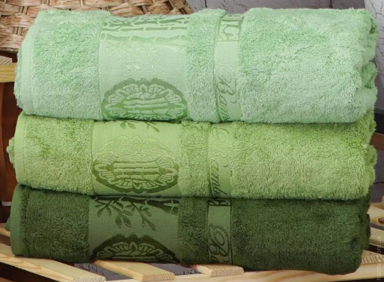 Рушники бамбукові Zeron Bamboo Agag Desen 50x90 см 3 шт. 530 г/м2