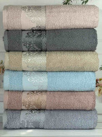 Набір махрових рушників Durul havlu із 6 шт. 50х90 см, модель 21