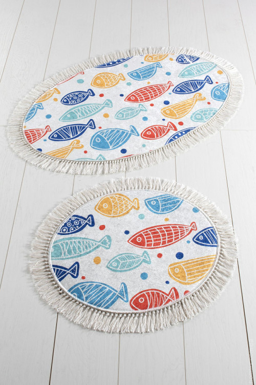 Набор ковриков для ванной Chilai Home FISH COLOURFUL 50х60 см+60х100 см