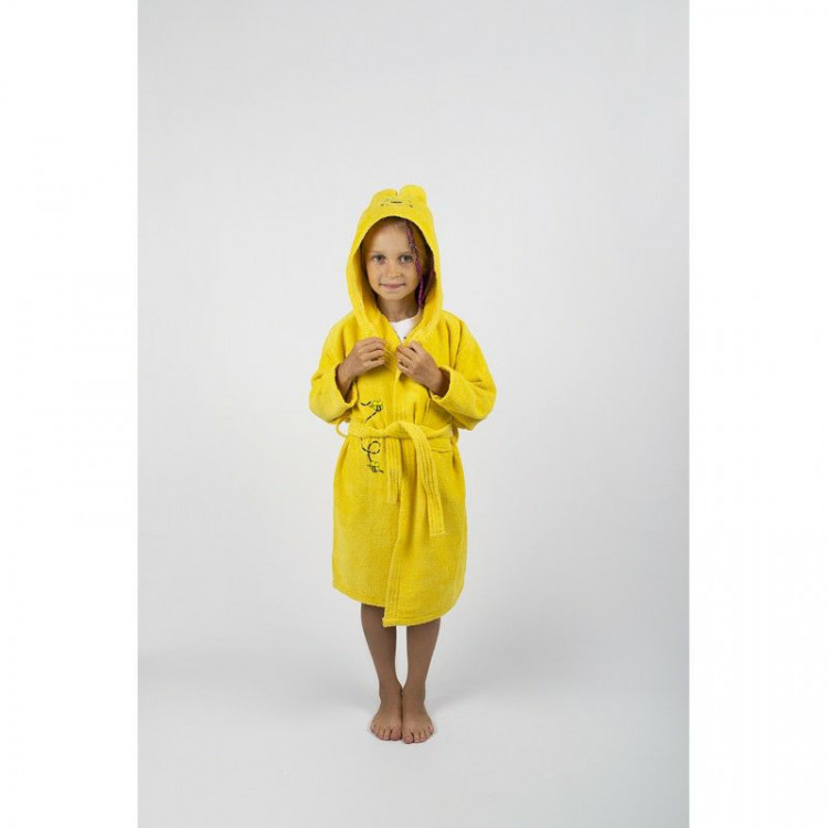Детский махровый халат Lotus Teddy Bear желтый 3-4 года