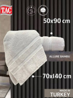 Махровий бамбуковий рушник TAC Allure Bambu vizon 70х140 см 