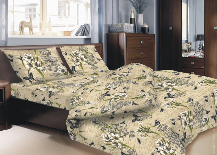 Постельное белье Zastelli 107 Лилии бязь двуспальный