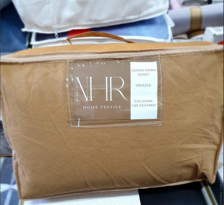 Одеяло пух-перо NHR 195x215 см (15% пуха, 85% перо)