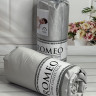 Простирадло сатинове Romeo Home 180x200+30 см з наволочками світло-сіра