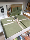 Покрывало с наволочками с рельефным узором Moss Home Rose Khaki 225х240 см