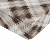 Простынь на резинке Iris Home ранфорс Brok кофе 140х200+25 см